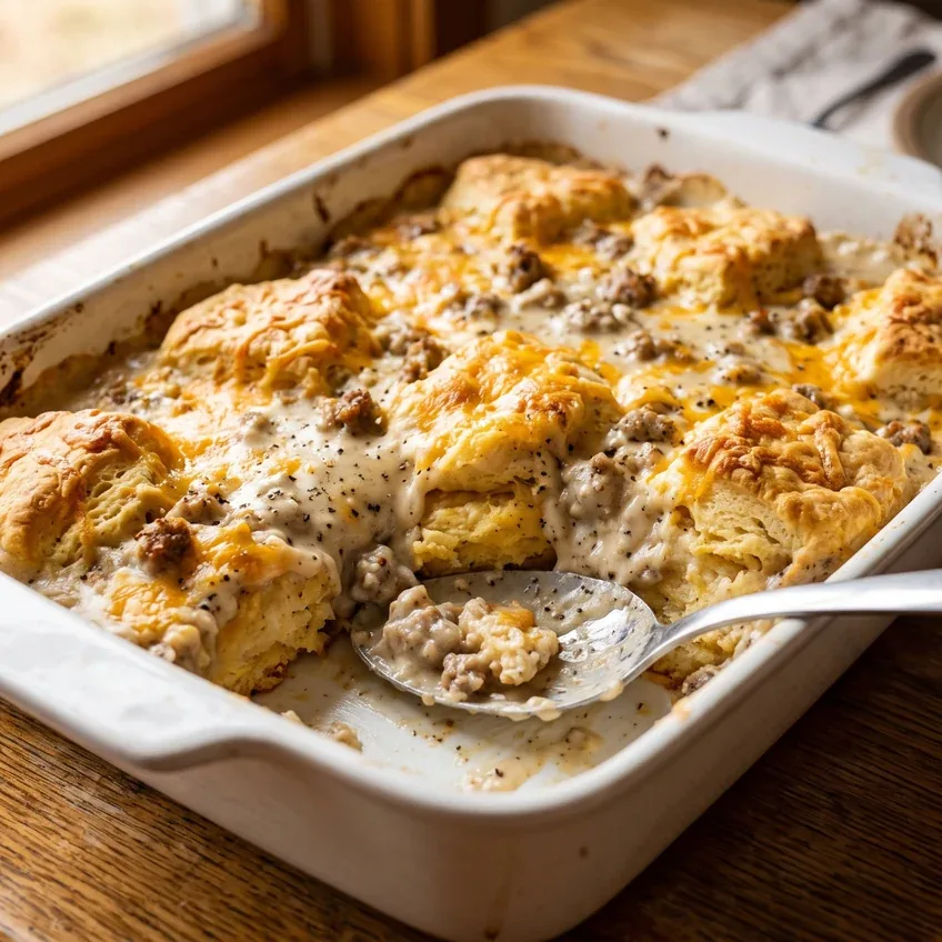 Biscuits and Gravy Casserole