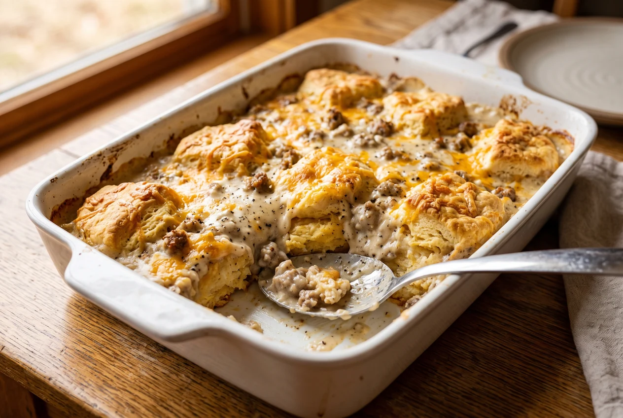 Biscuits and Gravy Casserole