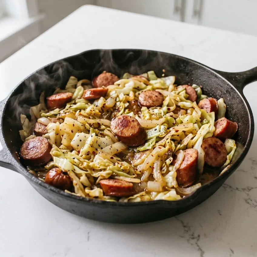 Fried Cabbage with Sausage
