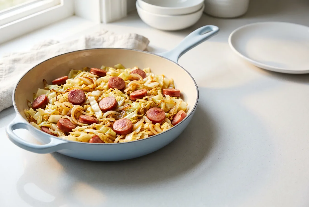 Fried Cabbage with Sausage