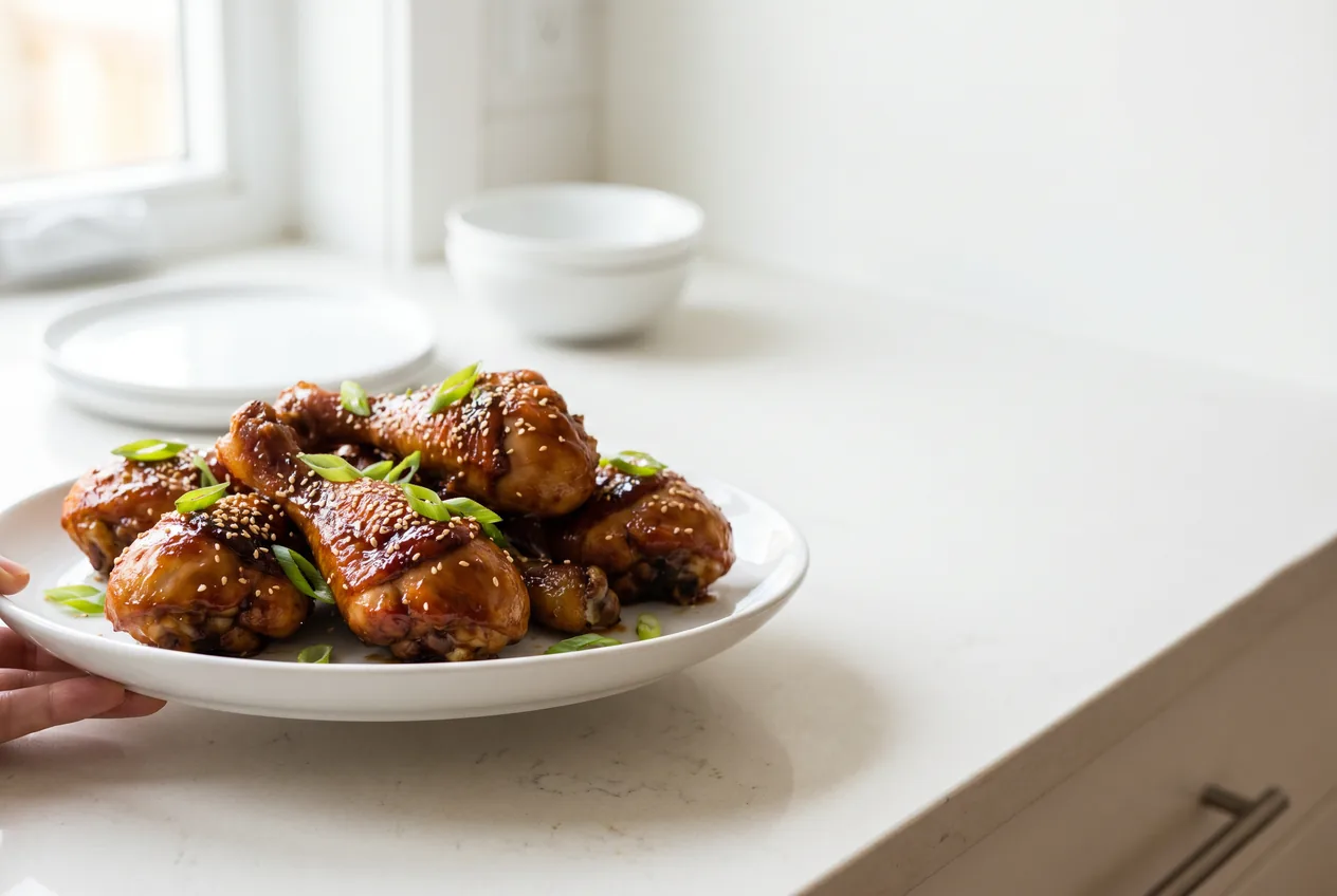Sticky Glazed Chicken Drumsticks