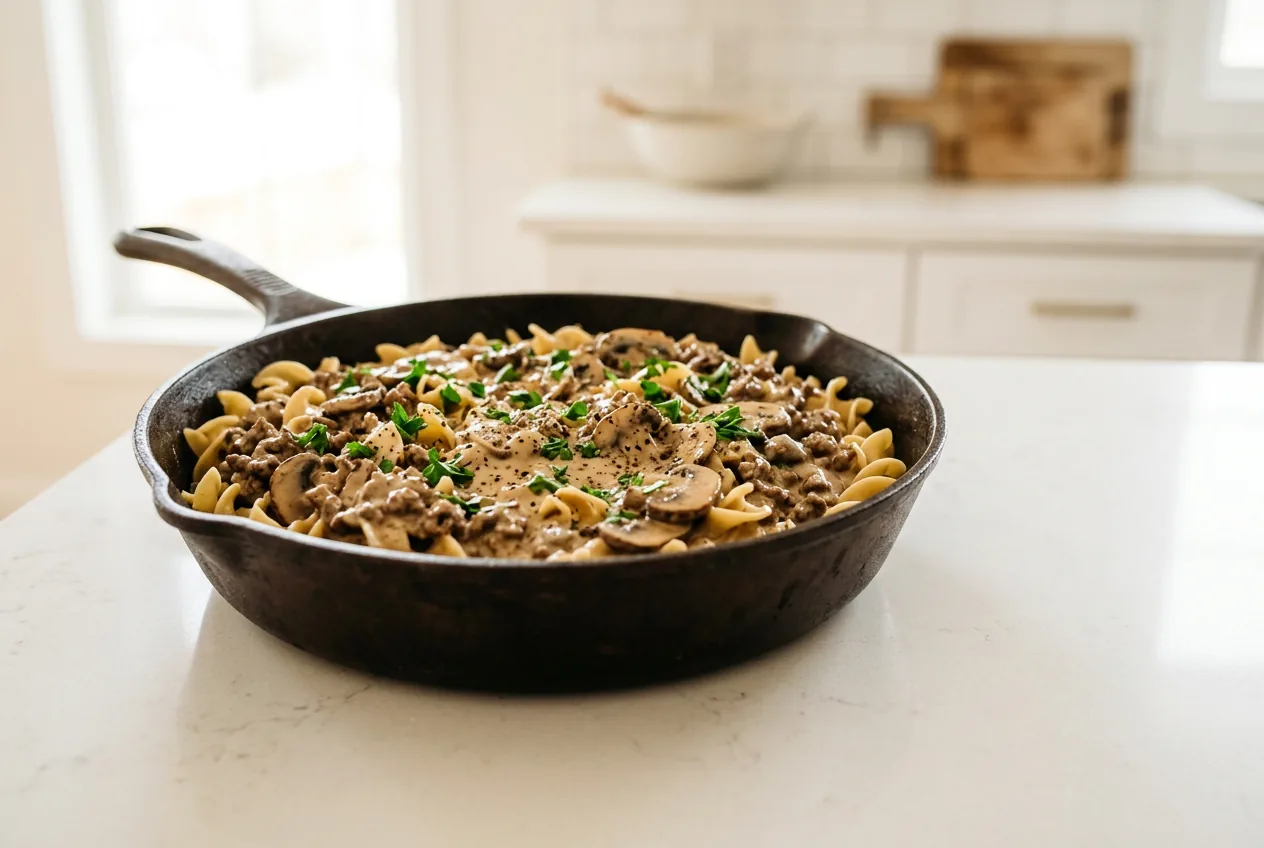 Ground Beef Stroganoff