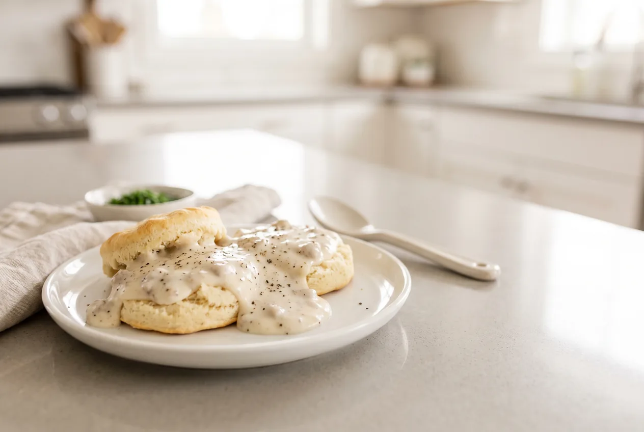 Sausage Gravy and Biscuits