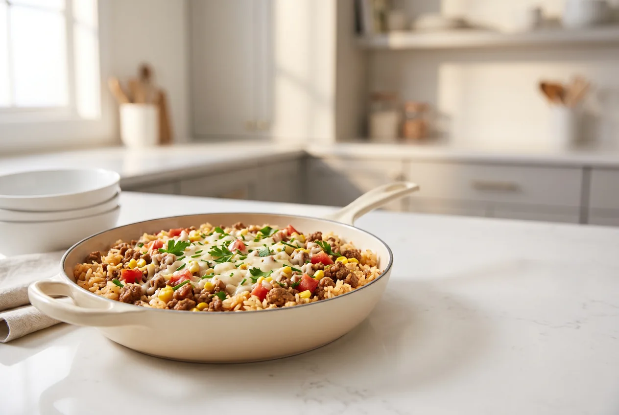 Ground Turkey Skillet with Rice