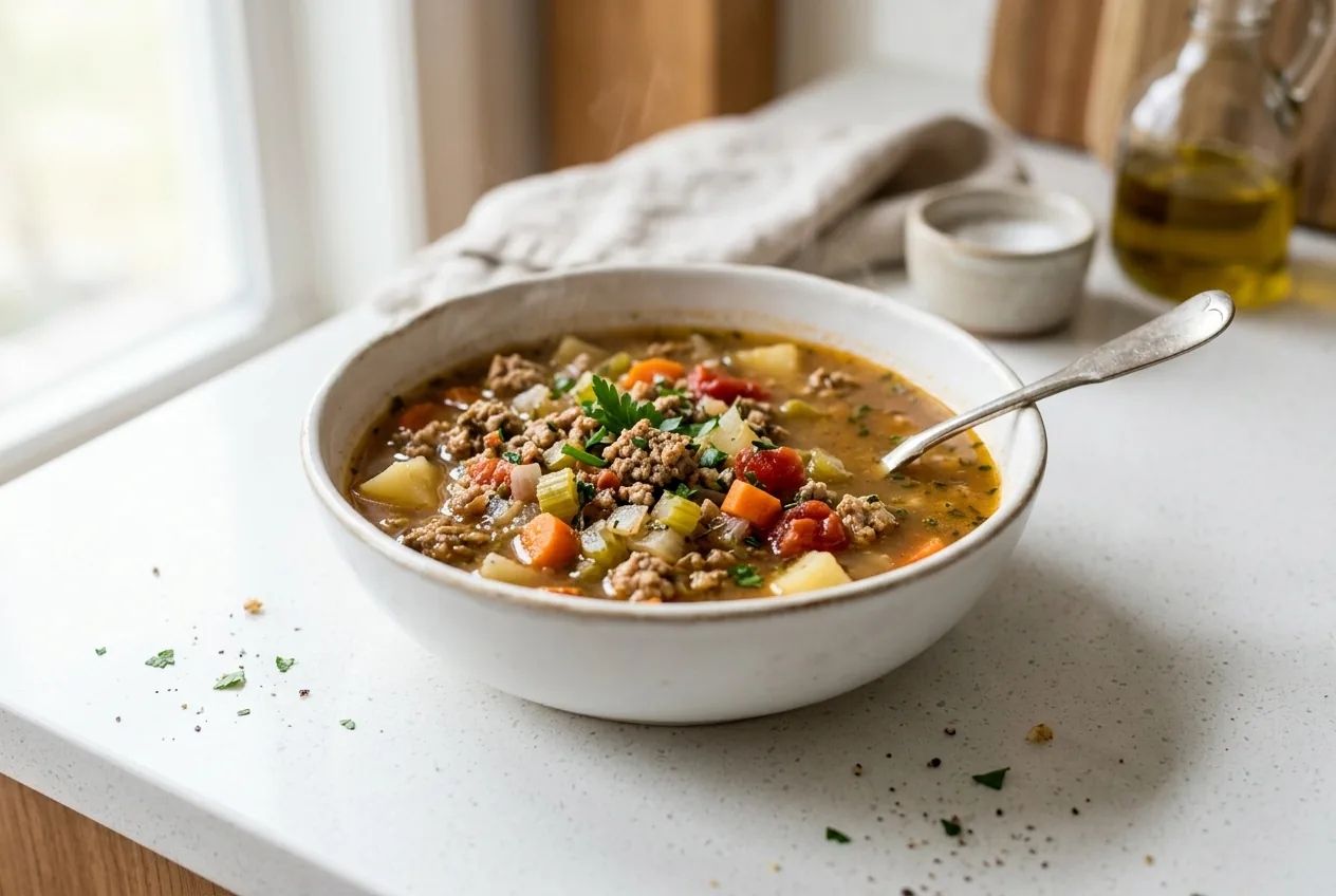 Ground Turkey Soup