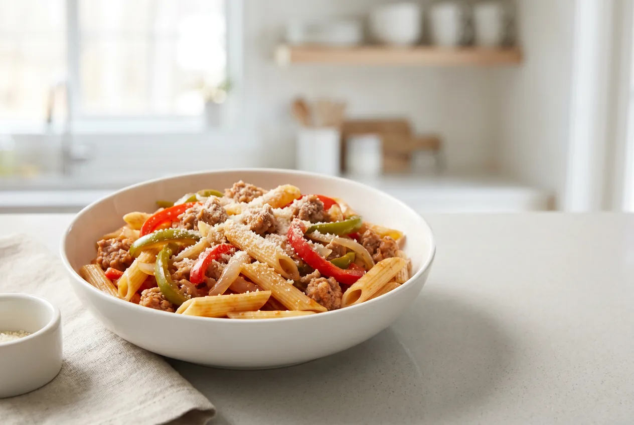 Italian Sausage & Peppers Pasta