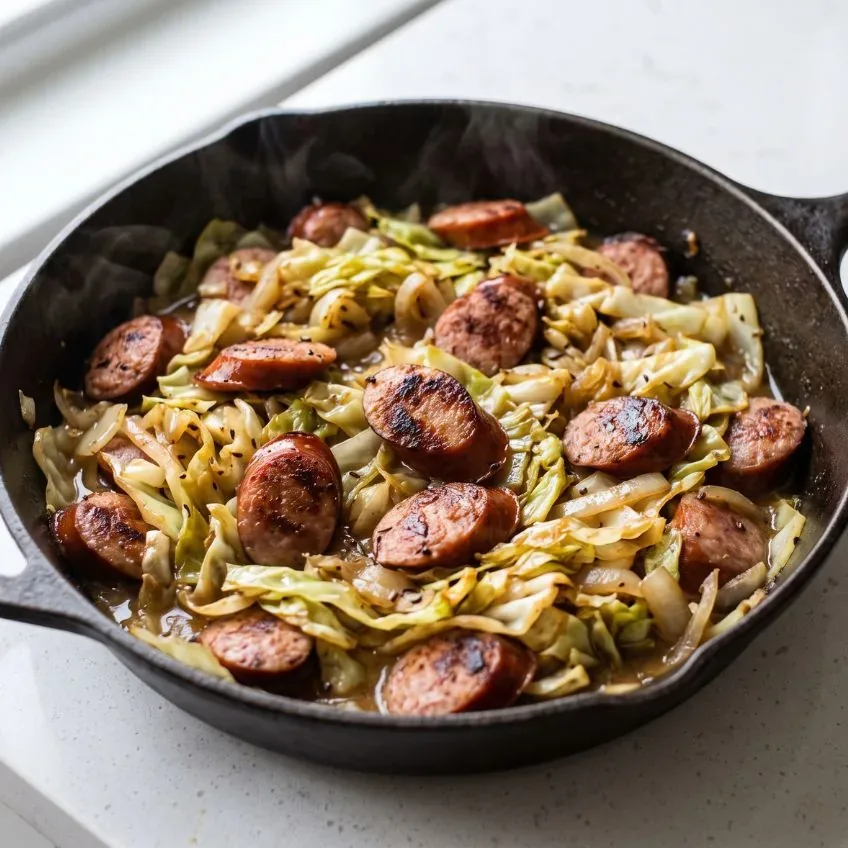 Kielbasa and Cabbage Skillet