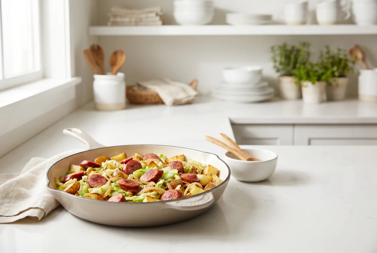 Kielbasa and Cabbage Skillet