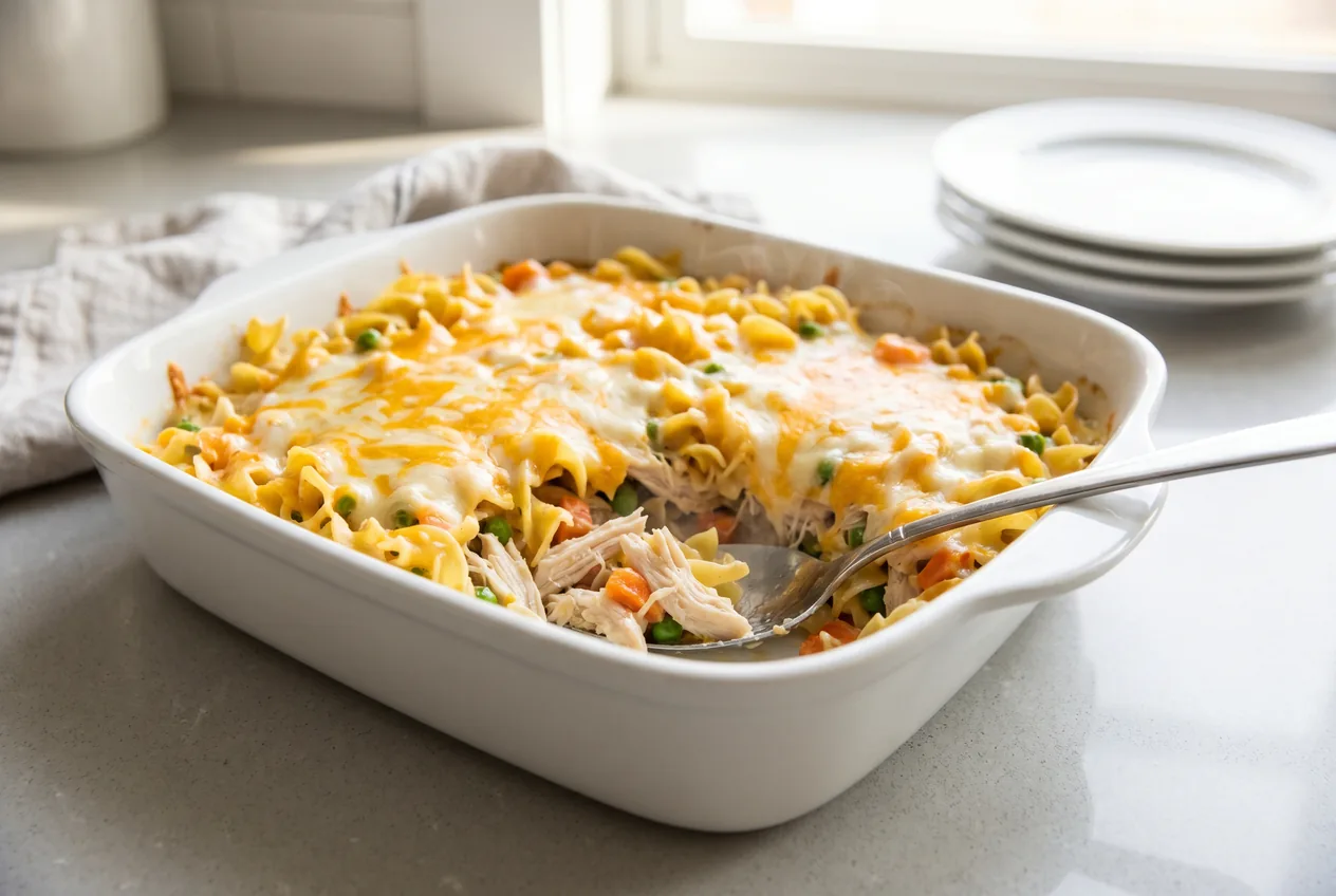 Leftover Rotisserie Chicken Casserole