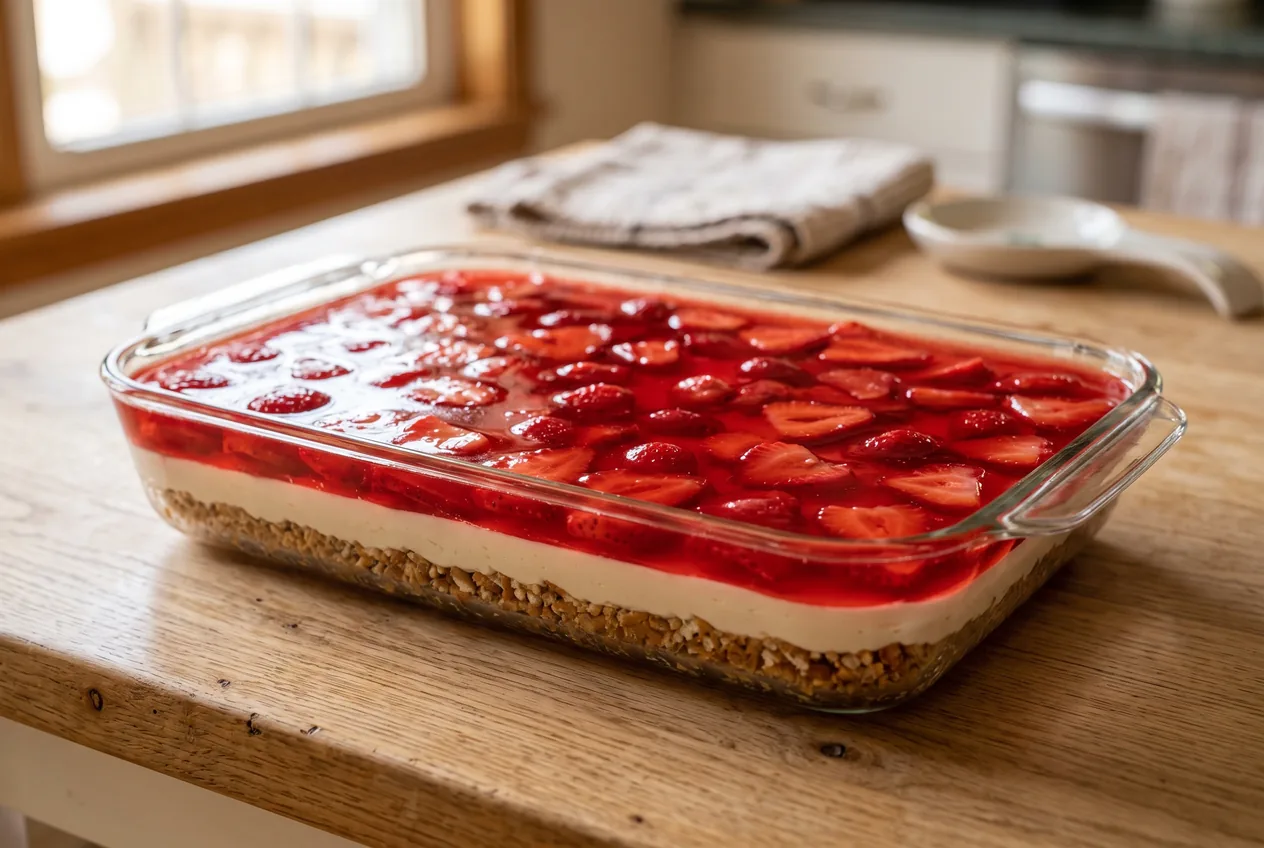 Classic Strawberry Pretzel Salad
