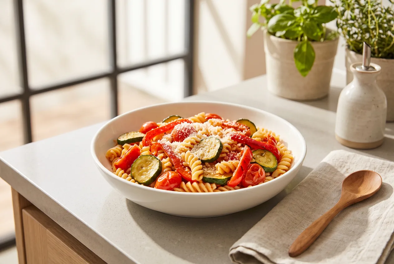 Vegetarian Pasta with Veg